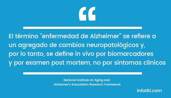 nueva definición del alzheimer